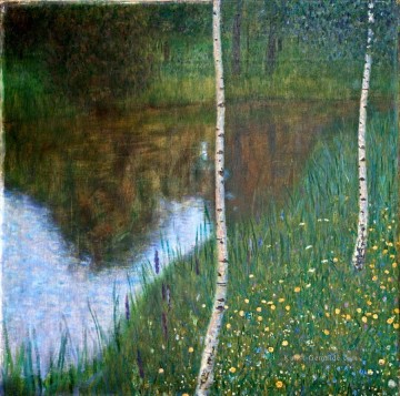 Gustave Klimt Werke - Am See mit Birken Gustav Klimt